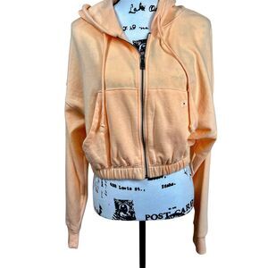 Aeropostale Peach Cropped zipper  long sleeve Hoodie size M athleisure casual